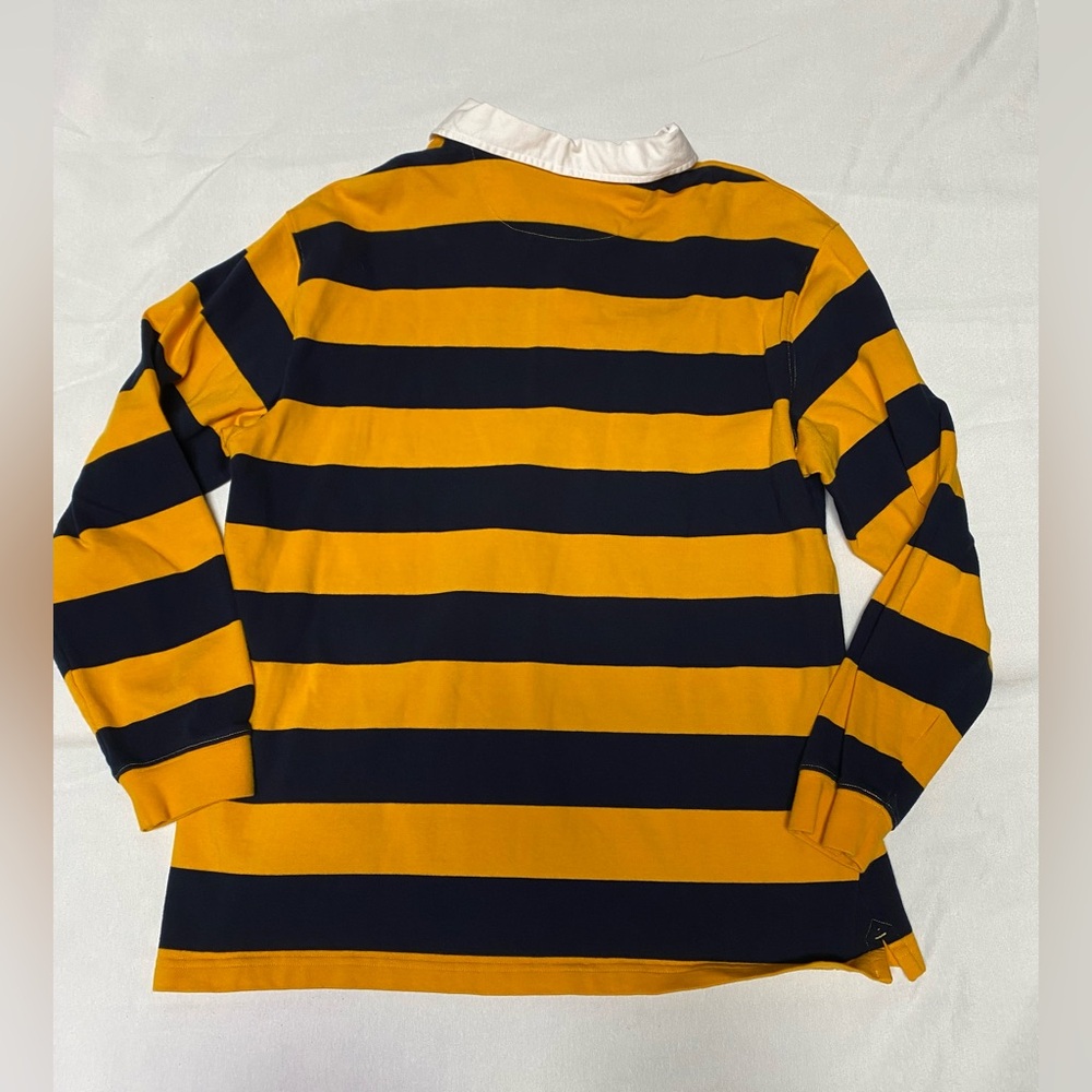 Chaps Men’s Navy and Gold Striped Button Down Rugby Shirt size XL - Picture 6 of 6